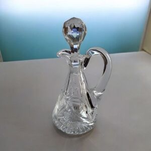 Antique 1920s Diamond Cut Glass  Cruet